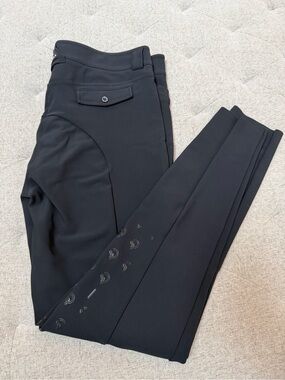EUC LIKE NEW CRINIERE BRIANNE BREECH KNEE PATCH SIZE 34 BLACK breeches